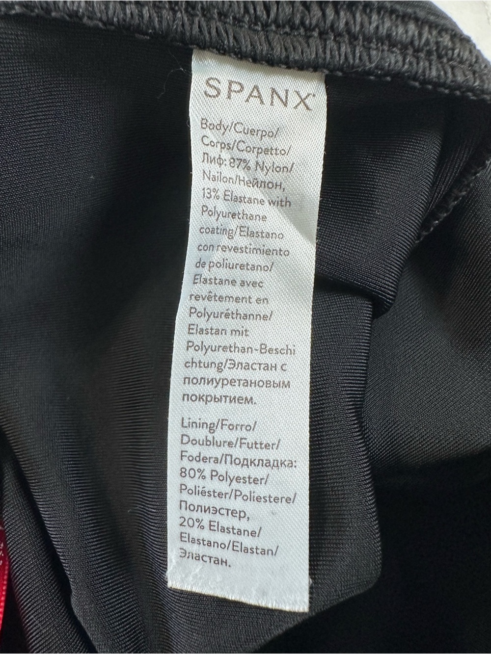 SPANX Black High-Waist Faux-Leather Leggings Smoothing Shaping Sleek Size SP - Picture 10 of 12